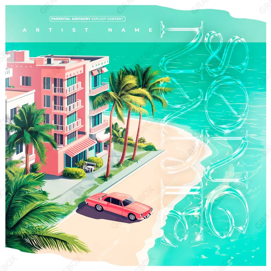 Premade album cover “Habana” — a subject with a character of its own in a blue palette