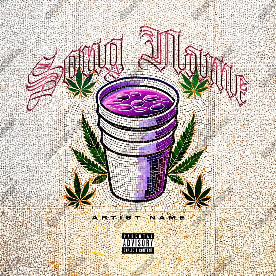 Обложка для трека «Purple Cup» — яркий кадр, в фиолетовых тонах
