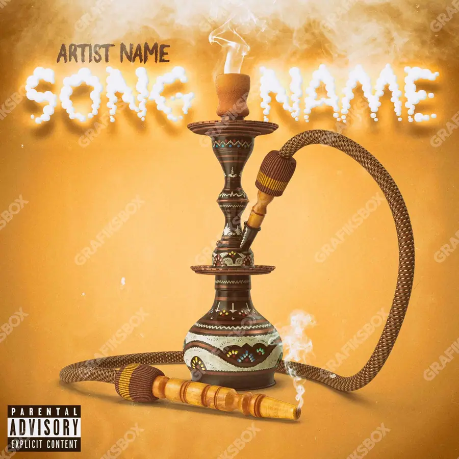 Premade album cover “Hookah” — a frame that refuses to sit in one category in orange shades