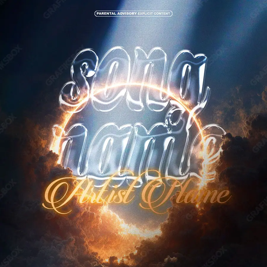 Portada de álbum prediseñada «Ethereal» — una escena surrealista entre el sueño y la vigilia, en una gama naranja