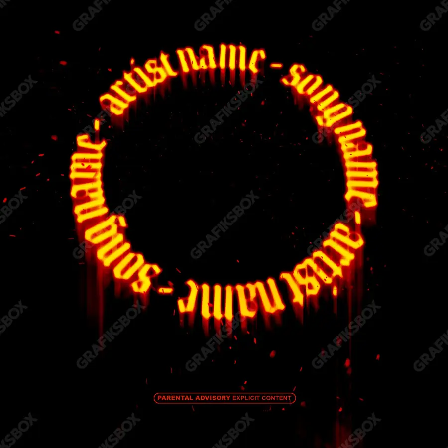 Premade album cover “Sangre” — a frame that refuses to sit in one category in an orange palette