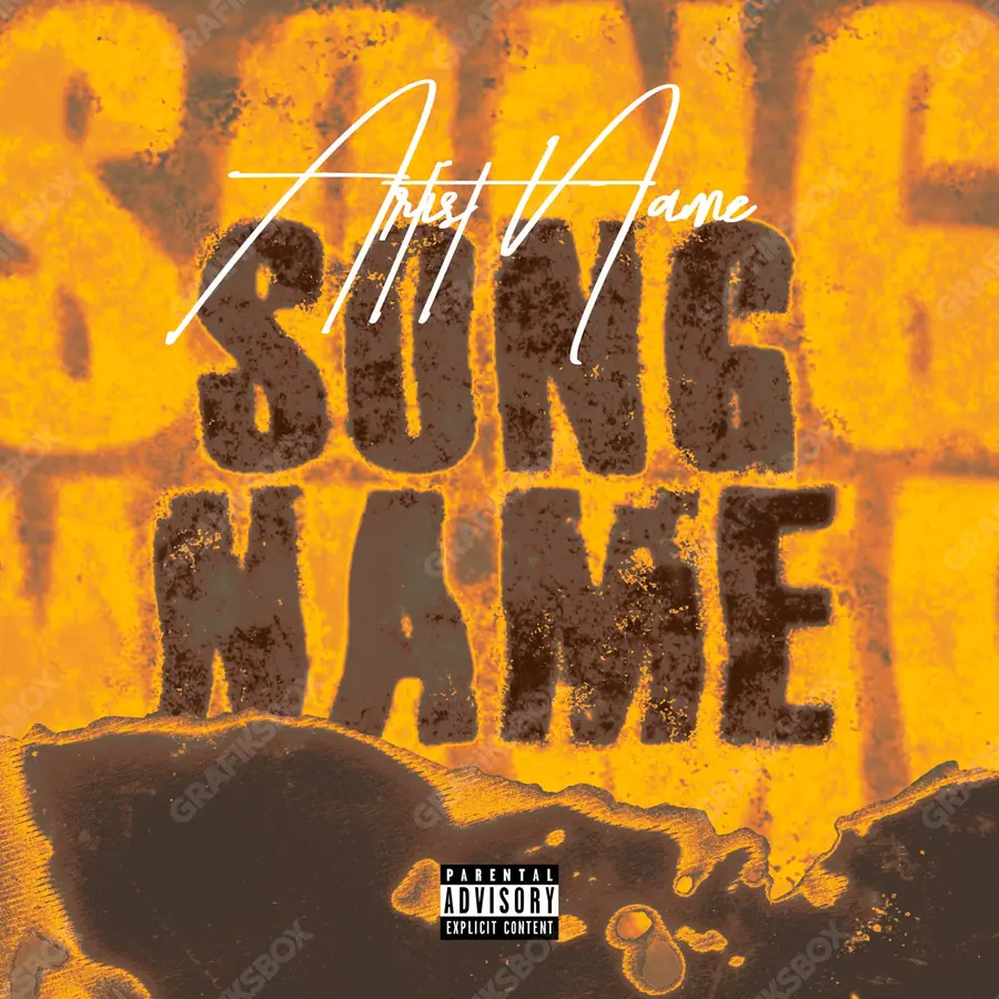 Premade album cover “Source” — a subject with a character of its own in an orange palette