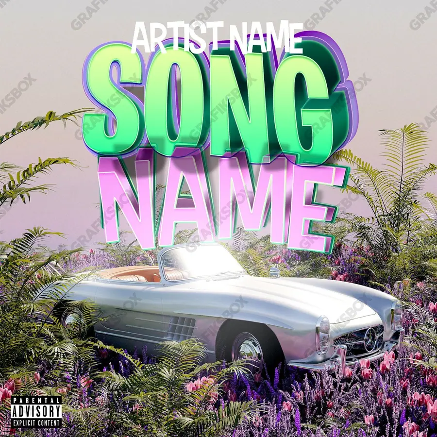 Обложка для трека «Class Benz» — яркий кадр, в зелёных тонах
