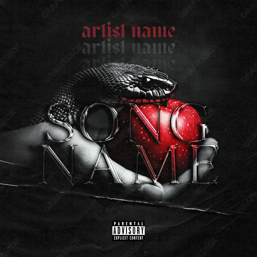 Premade album cover “Prohibited” — a frame that refuses to sit in one category in a black and white palette
