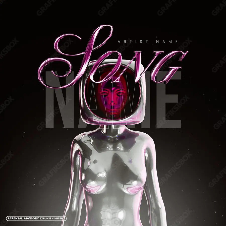 Premade album cover “From the future” — a subject with a character of its own in a monochrome palette