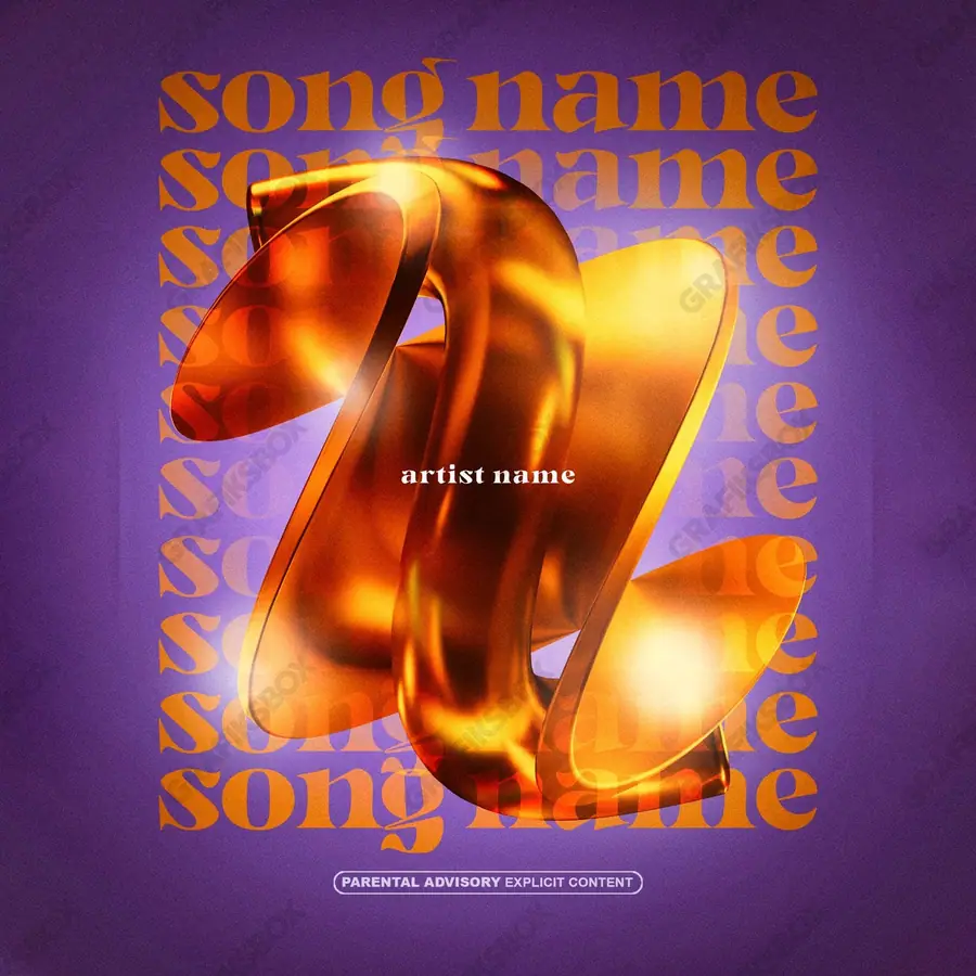 Premade album cover “Awarded” — a subject with a character of its own in an orange palette