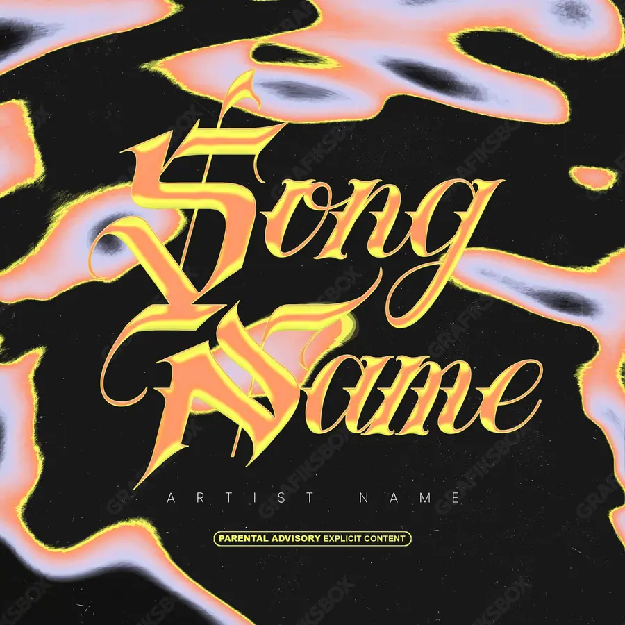 Portada de álbum prediseñada «Camo» — un encuadre que no encaja en una sola categoría, en una gama naranja