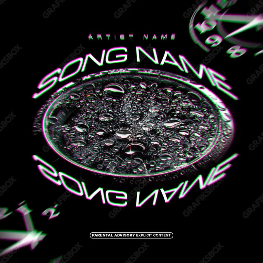 Portada de álbum prediseñada «Last Time» — una idea visual original sin equivalente cercano en el catálogo, en una gama en blanco y negro