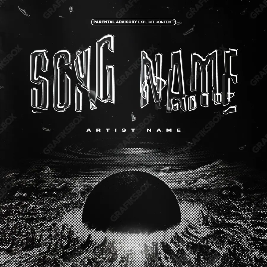 Portada de álbum prediseñada «Black Core» — un encuadre oscuro donde la luz trabaja por puntos, en una gama en blanco y negro