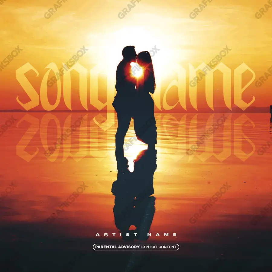 Premade album cover “Sony” — a frame that refuses to sit in one category in an orange palette