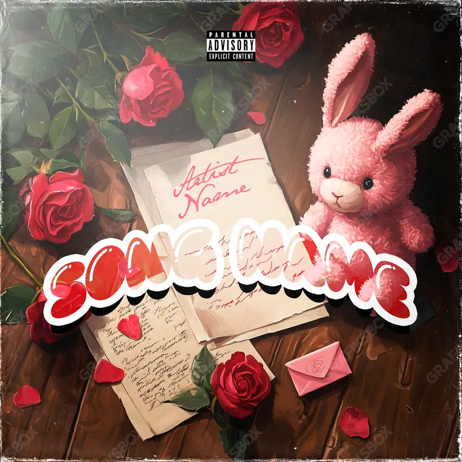 Premade album cover “Last Anniversary” — a frame that refuses to sit in one category in a red palette