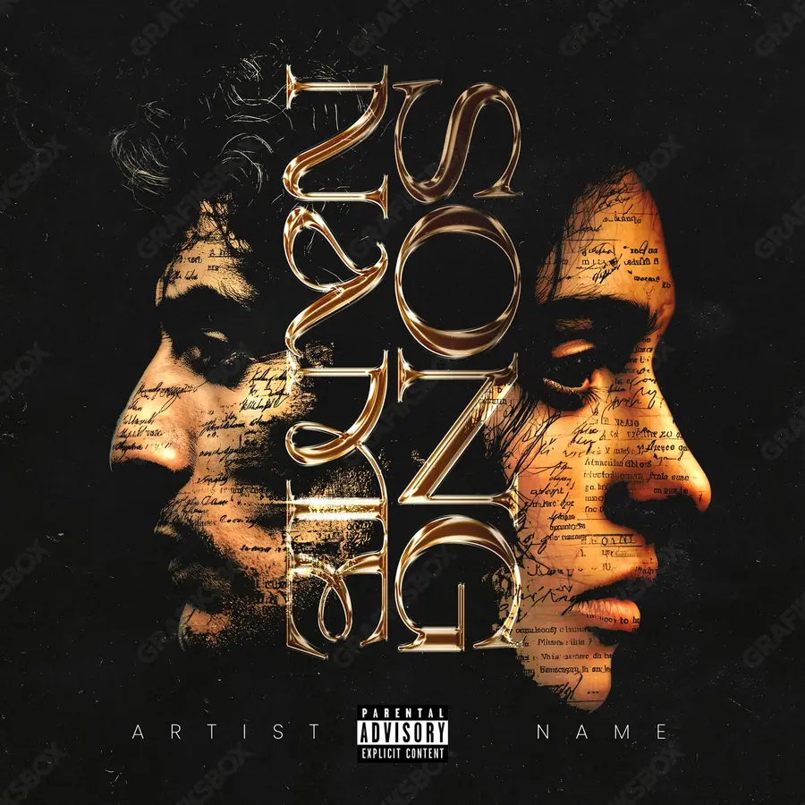 Premade album cover “Life Stories” — a frame that refuses to sit in one category in orange shades