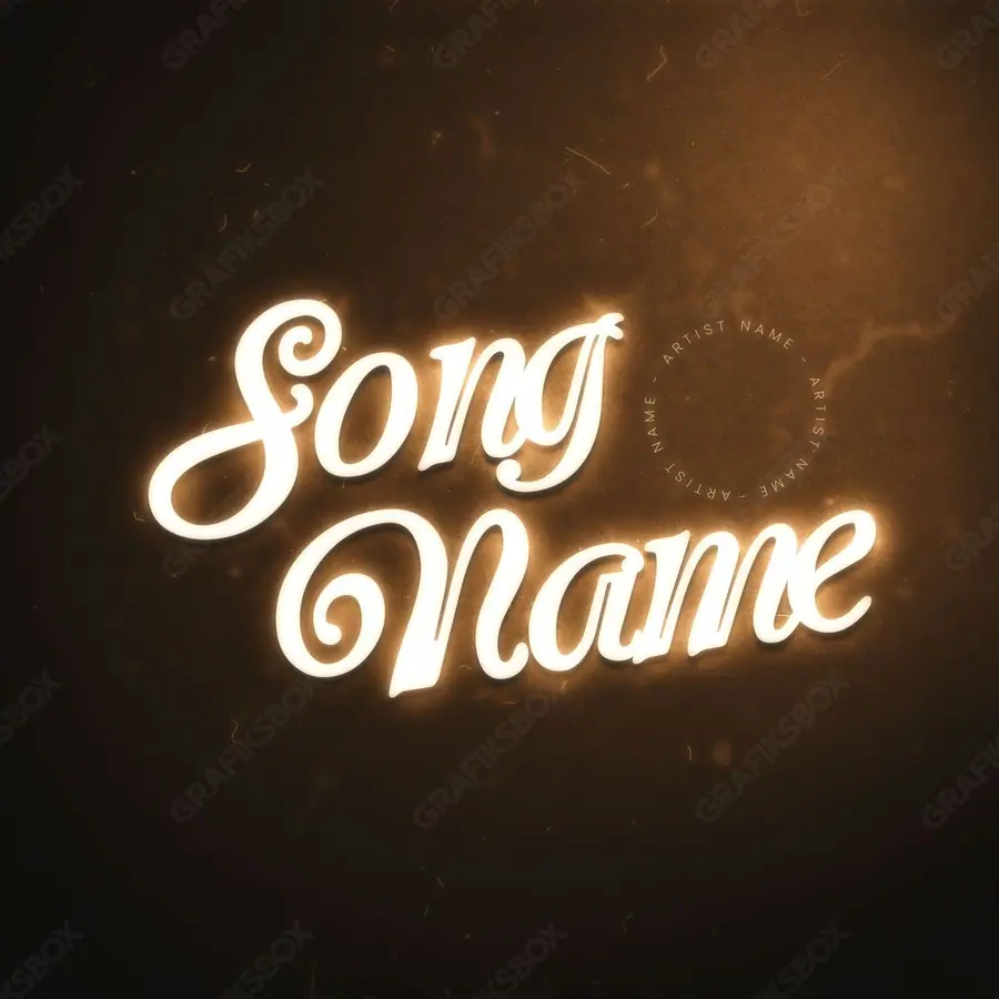 Premade album cover “Vintage” — an original visual idea with no close match in the catalogue in an orange palette