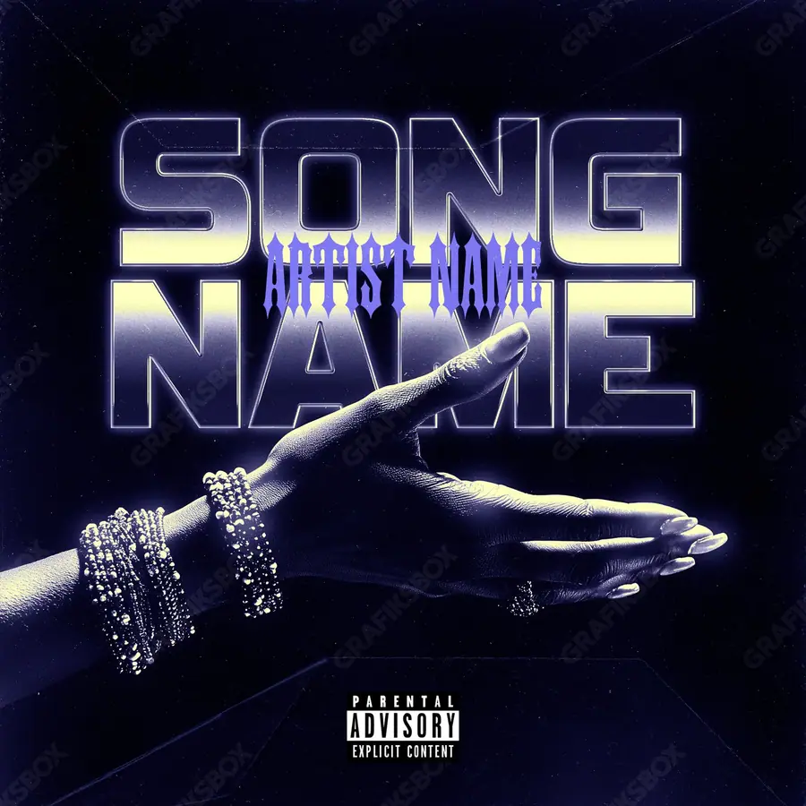 Premade album cover “Spruce” — a frame that refuses to sit in one category in cool blue tones