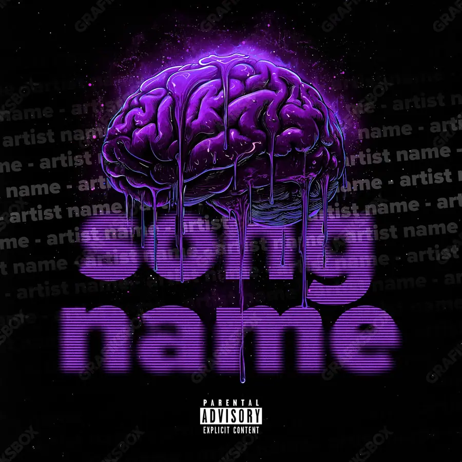 Portada de álbum prediseñada «Purple Mind» — un motivo con carácter propio, en una gama violeta