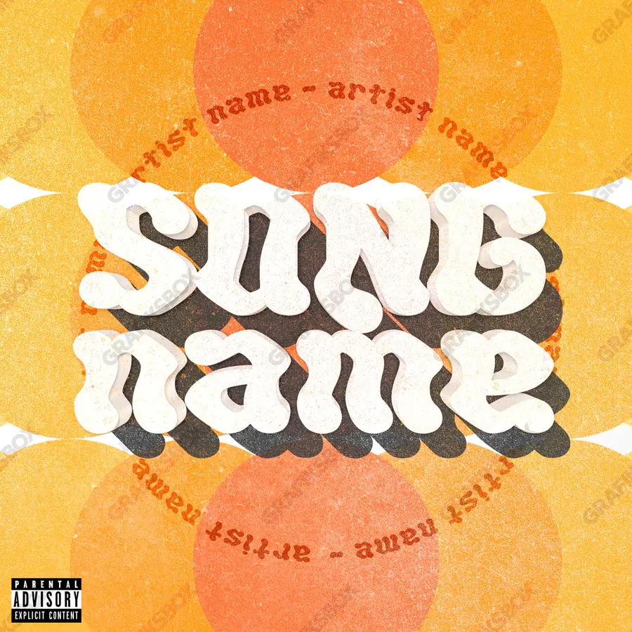 Portada de álbum prediseñada «Organic» — una idea visual original sin equivalente cercano en el catálogo, en matices anaranjados