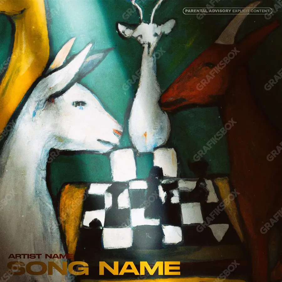 Обложка для песни «Chess» — энергичный кадр, в оранжевых тонах