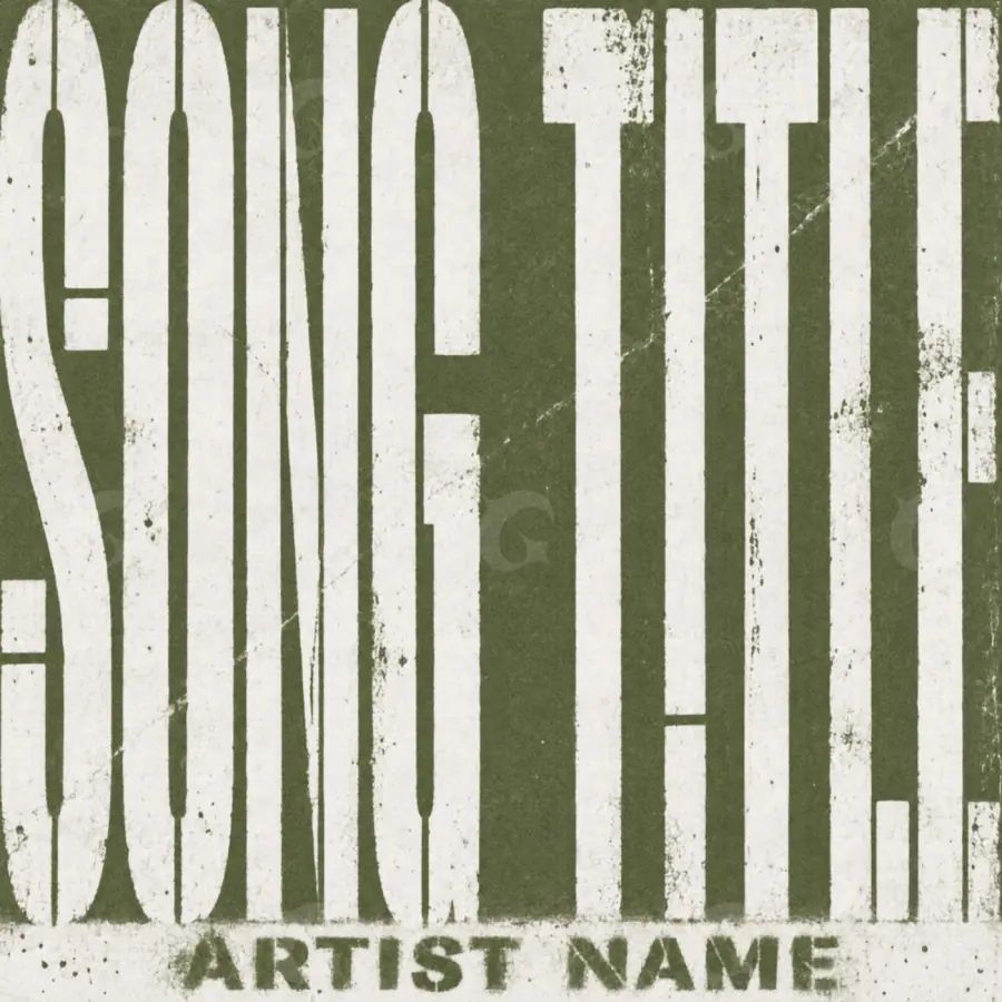 Premade cover art “Black Abstract”: abstract and lettering, black and white tones