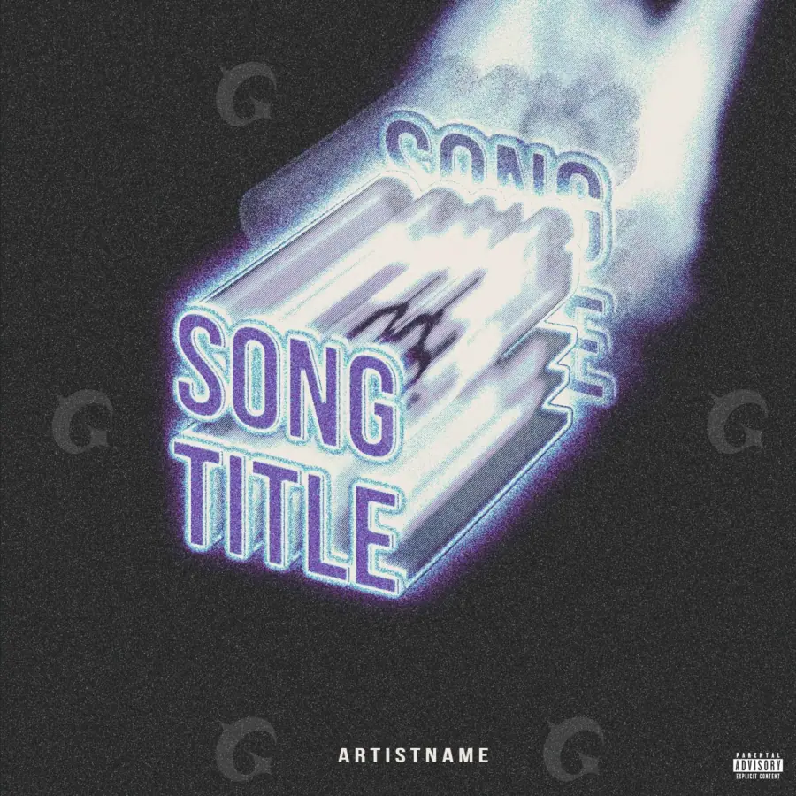 Music cover artwork “Black Abstract”: abstract and lettering, black and white tones