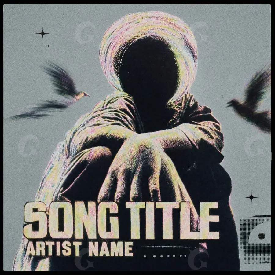 Portada para canción «Black Bird»: ave; color blanco y negro
