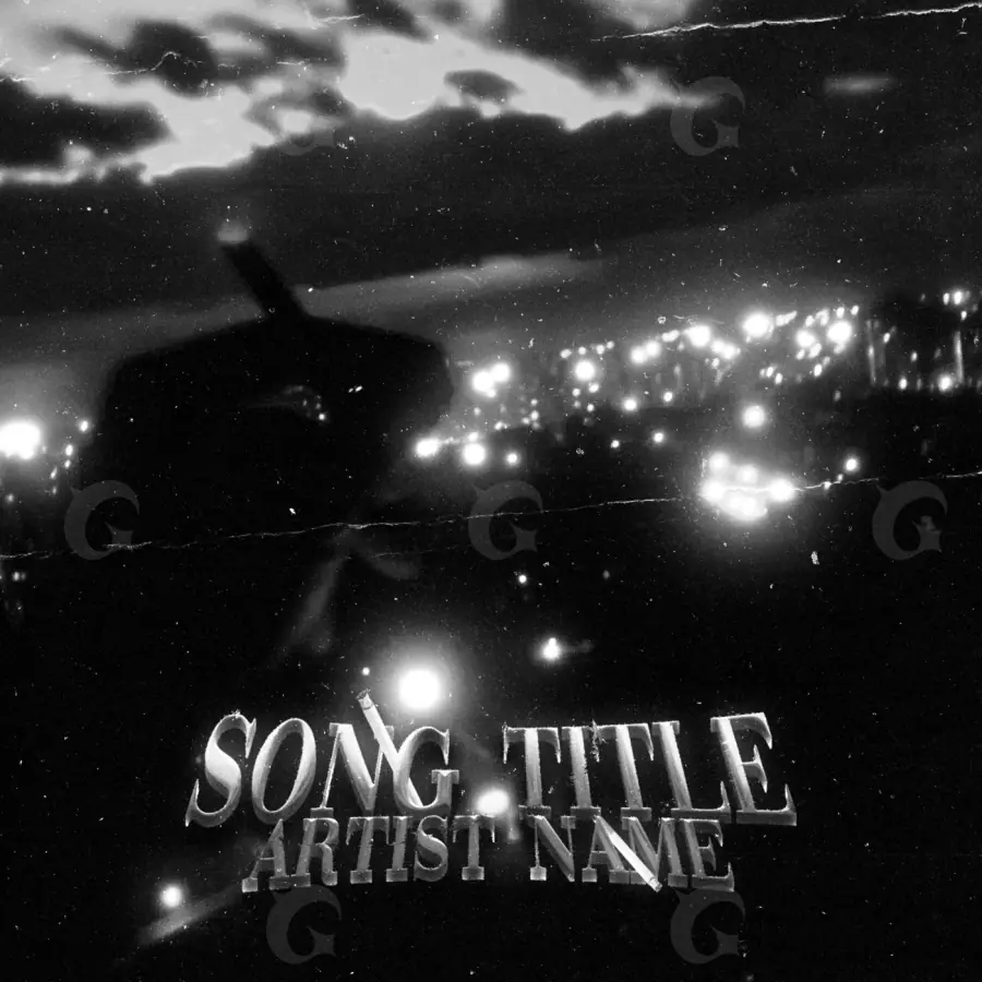 Premade cover art “Black Car”: car and window, black and white tones