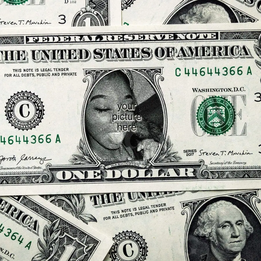 Готовая обложка для трека «Black Cash»: деньги и девушка; палитра — чёрно-белая