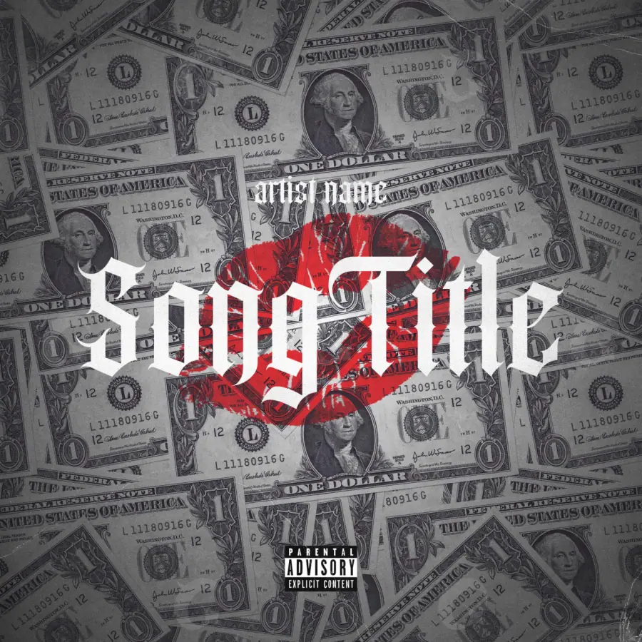 Album cover art “Black Cash”: cash and face, black and white tones