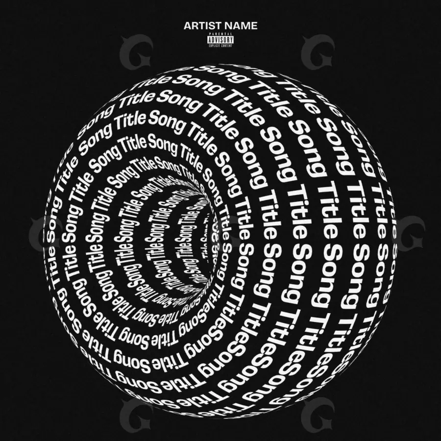 Обложка для альбома «Black Circle»: круг; палитра — чёрно-белая