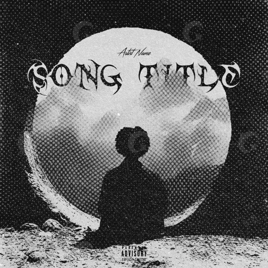 Обложка для песни «Black Circle»: круг; палитра — чёрно-белая