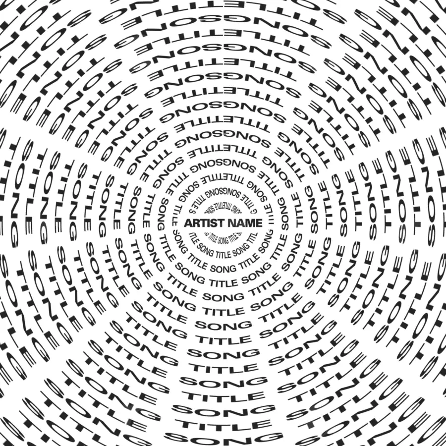 Portada para canción «Black Circle»: círculo; color blanco y negro