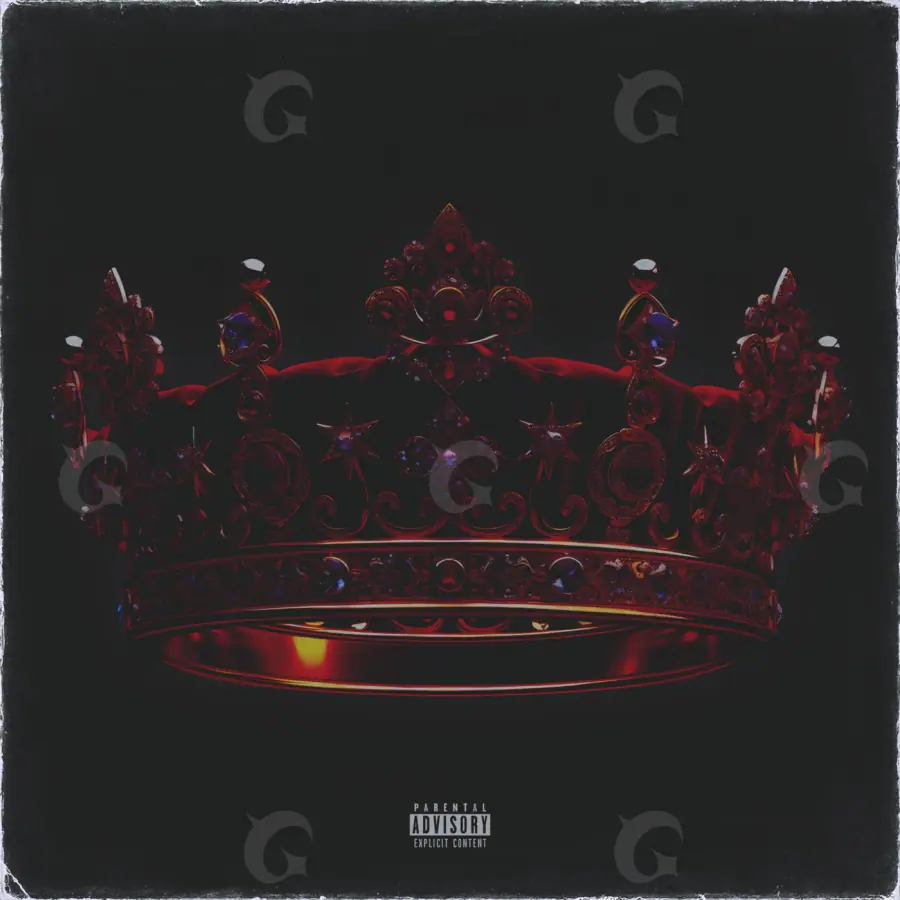 Обложка для песни «Black Crown»: корона; палитра — чёрно-белая