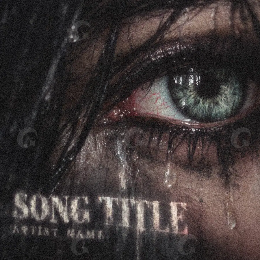 Album cover art “Black Eyes”: eyes, black and white tones