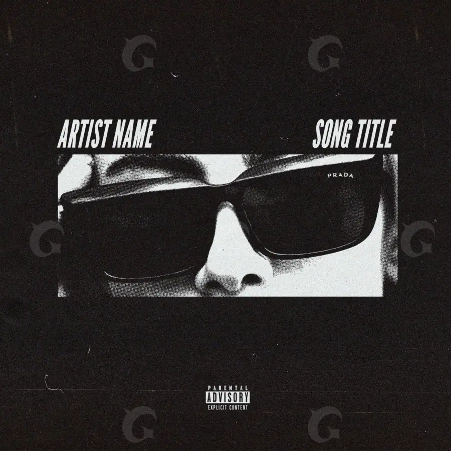 Album cover art “Black Face”: face, black and white tones