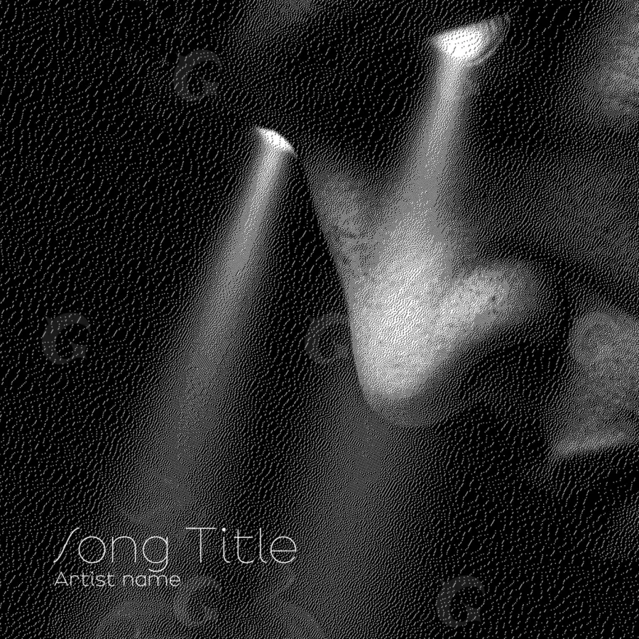 Album cover art “Black Face”: face and eyes, black and white tones