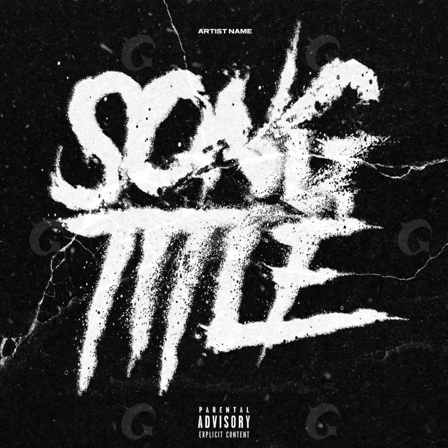 Album cover art “Black Face”: face, black and white tones