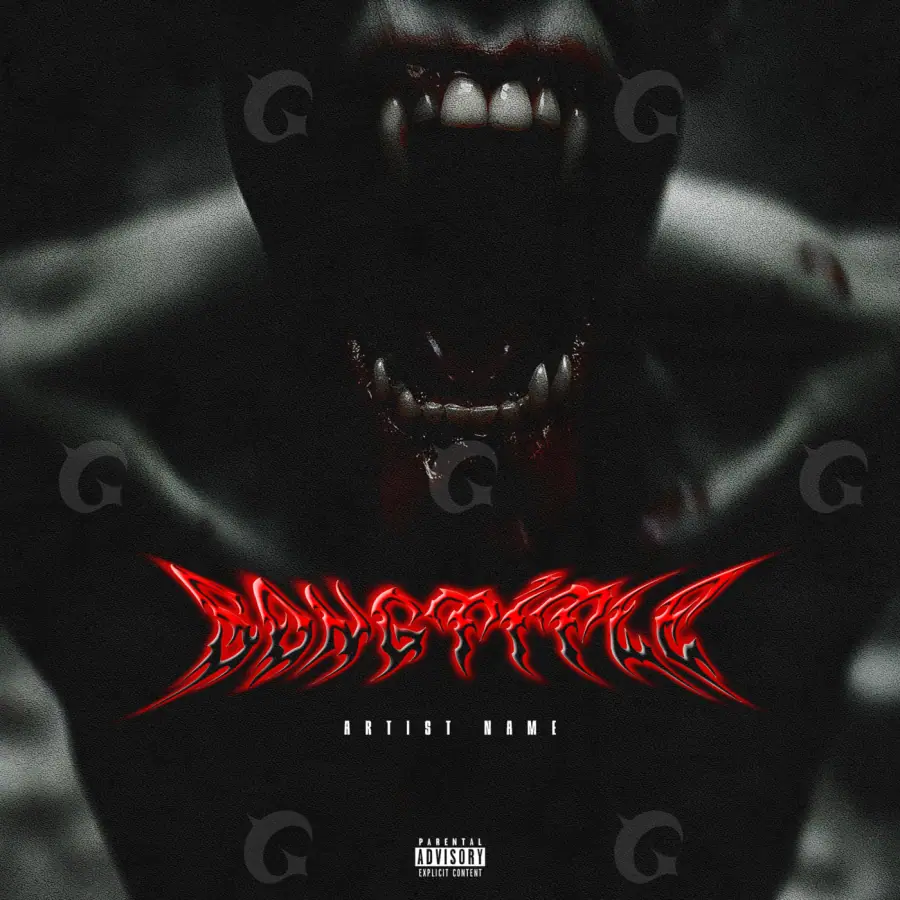 Portada prediseñada «Black Face»: rostro; color blanco y negro