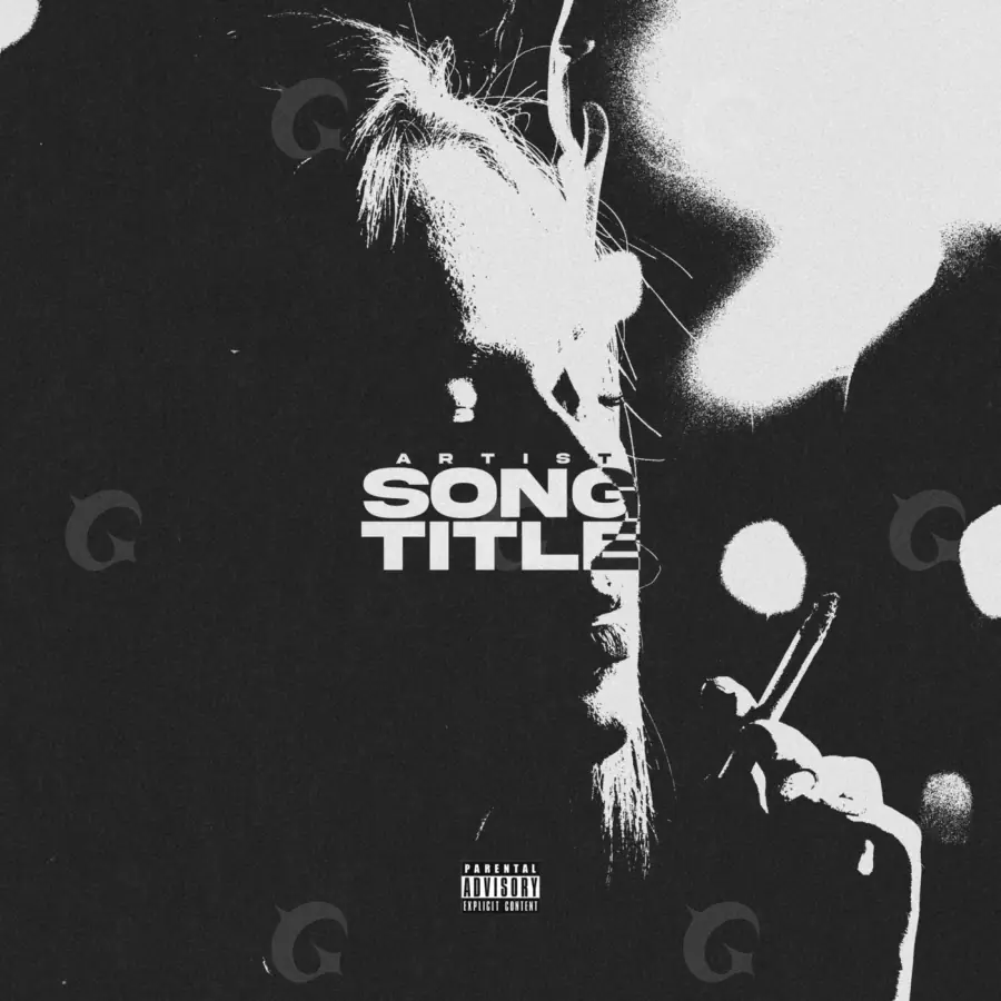 Portada para canción «Black Face»: rostro; color blanco y negro