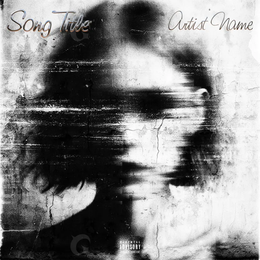 Album cover art “Black Face”: face, black and white tones