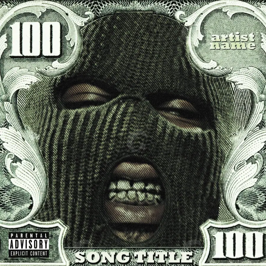 Music cover artwork “Black Face”: face and eyes, black and white tones