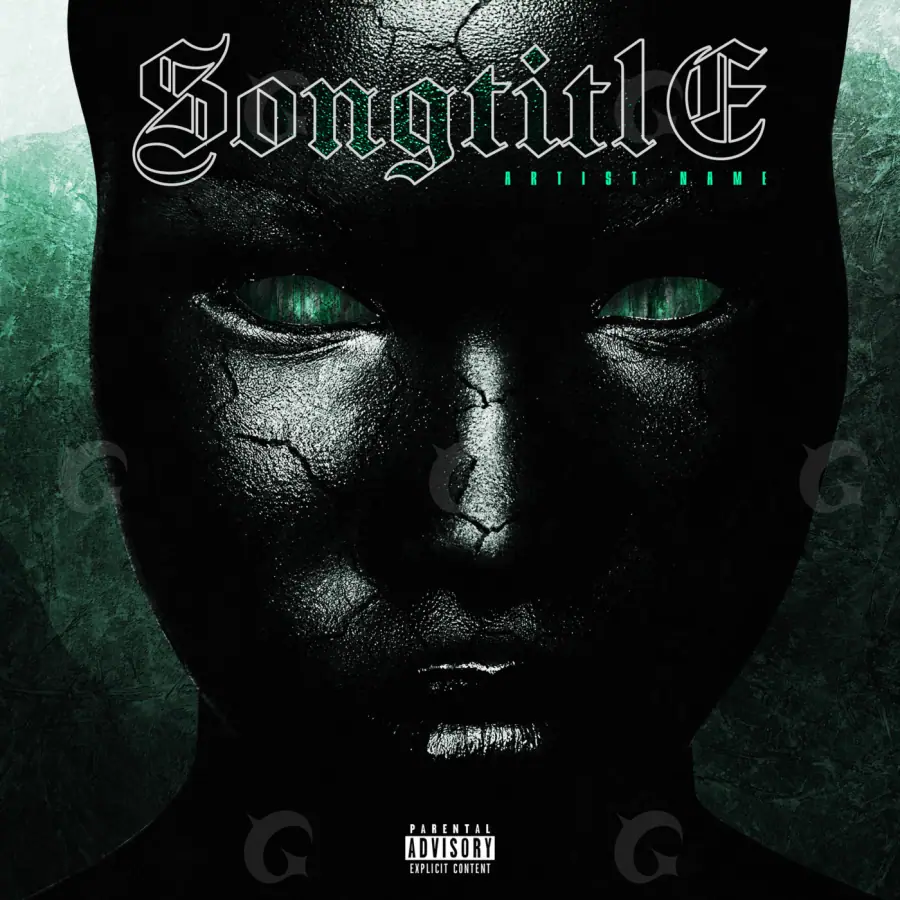 Album cover art “Black Face”: face and eyes, black and white tones