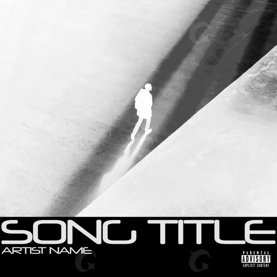 Arte de portada musical «Black Figure»: figura; color blanco y negro