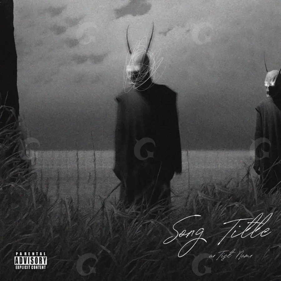 Portada para canción «Black Figure»: figura; color blanco y negro