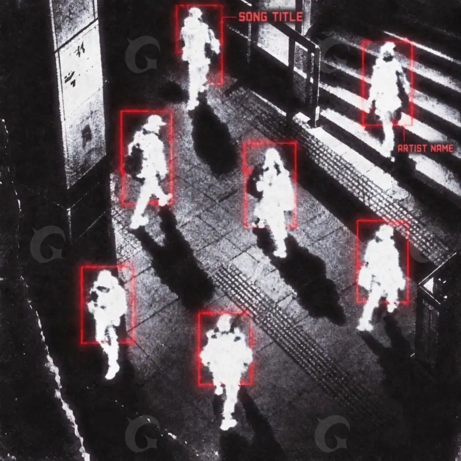 Music cover artwork “Black Figure”: figure, black and white tones