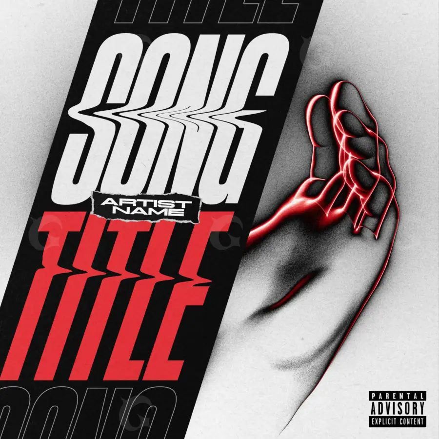 Portada para canción «Black Hand»: mano; color blanco y negro