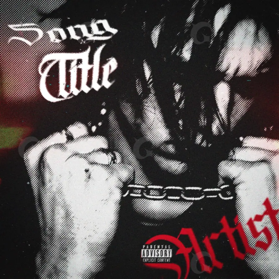Album cover art “Black Hand”: hand and circle, black and white tones