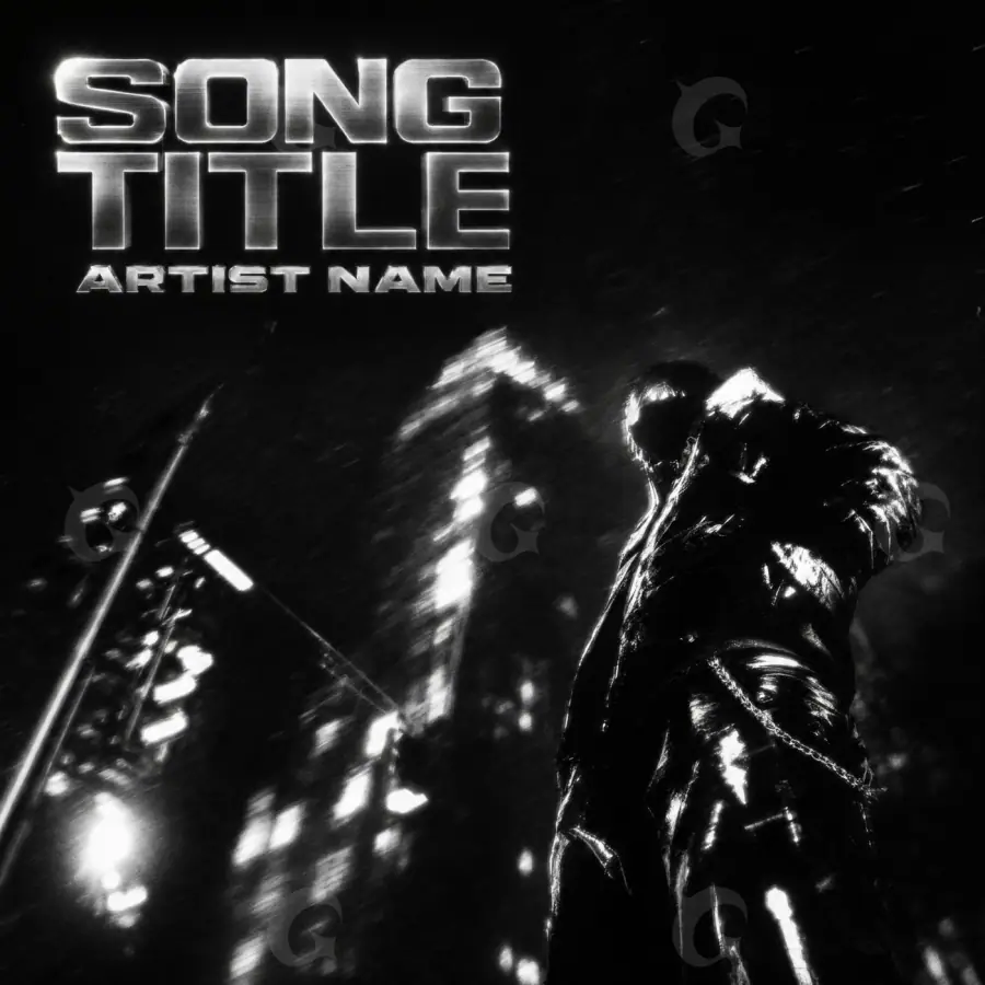 Premade cover art “Black Hand”: hand, black and white tones