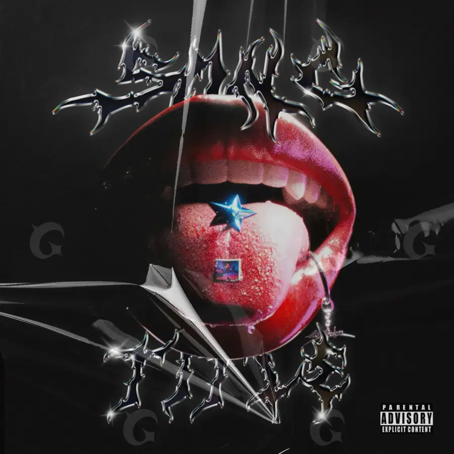 Music cover artwork “Black Heart”: heart and star, black and white tones