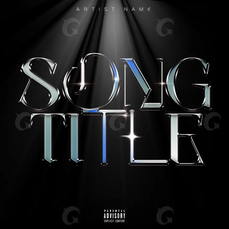 Music cover artwork “Black Lettering”: lettering, black and white tones