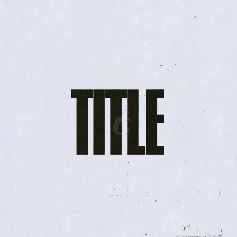 Arte de portada musical «Black Lettering»: tipografía; color blanco y negro