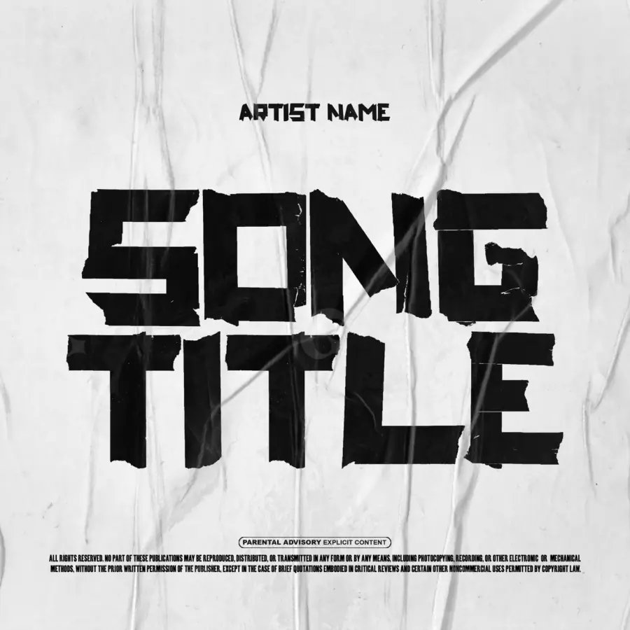 Обложка для альбома «Black Lettering»: типографика; палитра — чёрно-белая